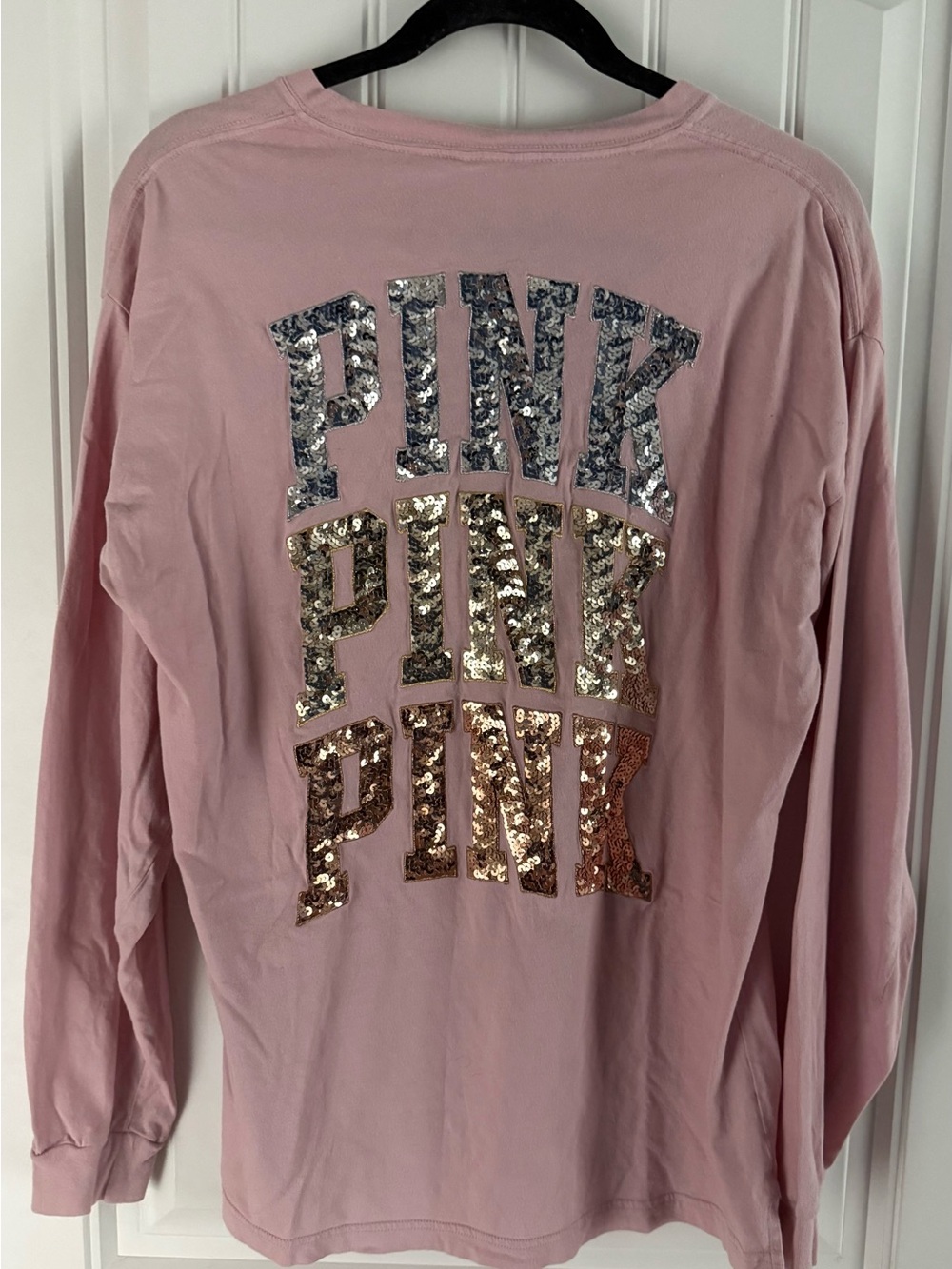 PINK Victoria's Secret Dusty Pink Logo Tee - Picture 2 of 6